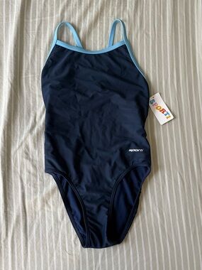 Sporti Navy/Light Blue One-Piece Swimsuit